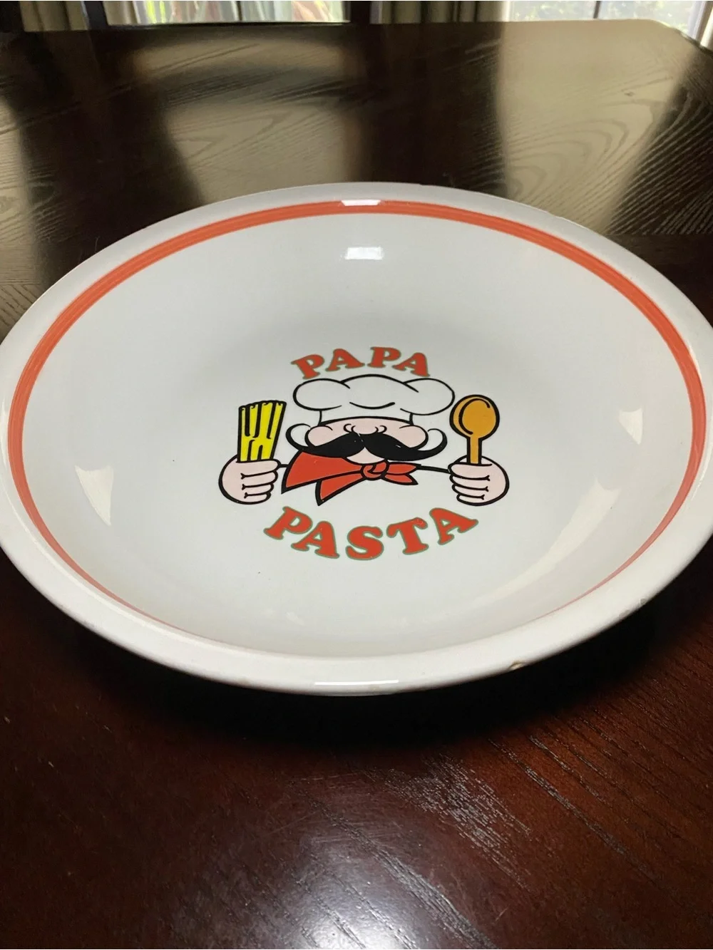 Made in Italy decorative Papa Pasta Ceramic Pasta Bowl - 13 in